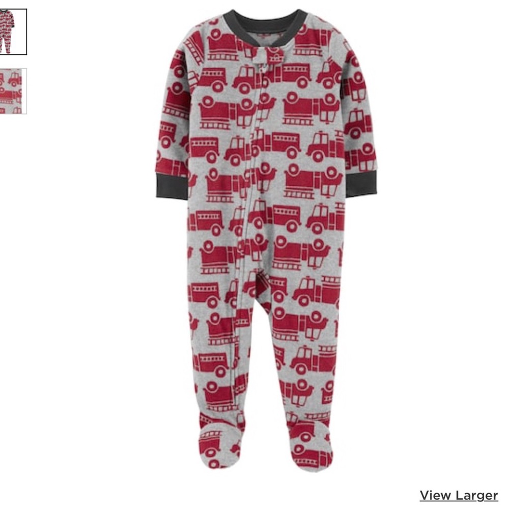 NWT fire truck fleece pajamas